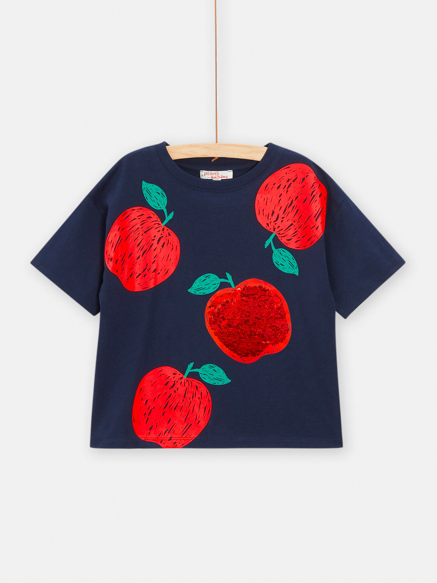 T shirt con paillettes top